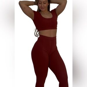 ALO Yoga Red Leggings